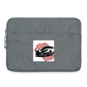 Une voiture de sport au style dynamique - Sacoche pour ordinateur portable 15 pouces - gris chiné - Devant