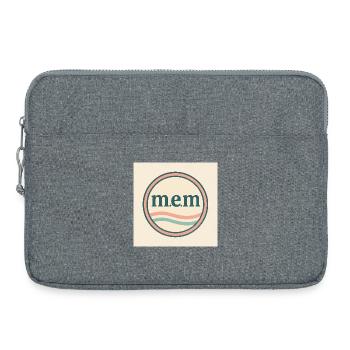 Memories in water design - Laptop bag 15" - heather grey - Front