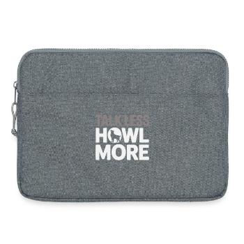 Husky Howling Quote Dog Lover  - Laptop bag 15" - heather grey - Front