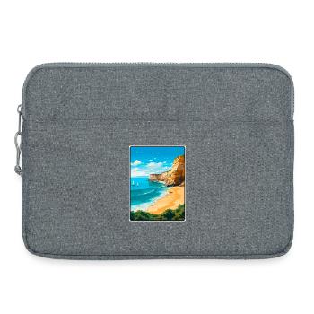 Algarve Portugal Vintage-Reiseplakat Stadtlandschaft - Laptoptasche 15" - Grau meliert - Vorne