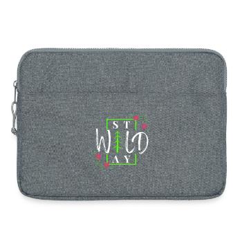 Stay Wild - Rustikaler Winterwald - Laptoptasche 15" - Grau meliert - Vorne