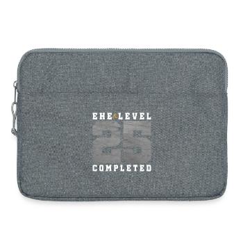 25e anniversaire de mariage - Sacoche pour ordinateur portable 15 pouces - gris chiné - Devant
