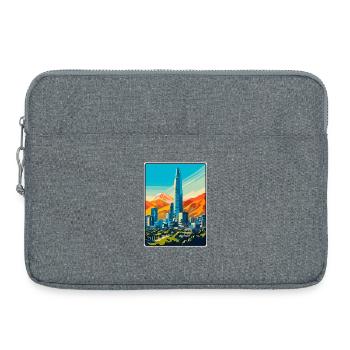 Santiago Chile Vintage-Reiseplakat Cityscape WPA - Laptoptasche 15" - Grau meliert - Vorne