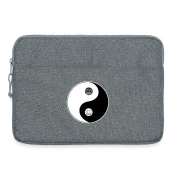 Tao Yin Yang Lotus Motif - Laptop bag 15" - heather grey - Front
