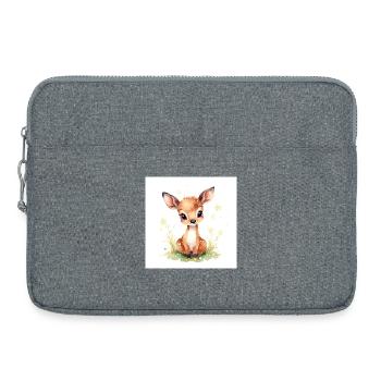Cute Baby Deer - Laptoptasche 15" - Grau meliert - Vorne