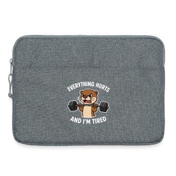 Angry Otter Gewichtheben Zitat - Laptoptasche 15" - Grau meliert - Vorne