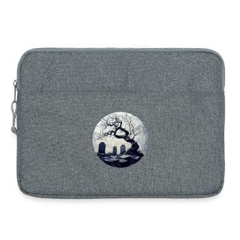 Forgotten gravesite with gnarled tree - Laptop bag 15" - heather grey - Front