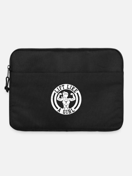 Heben Sie wie ein Mädchen - Laptoptasche 15" - Schwarz