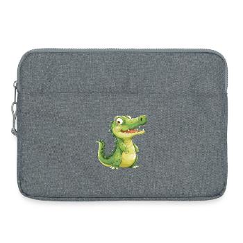 Cute Baby Crocodile - Laptop bag 15" - heather grey - Front