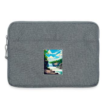 Affiche de voyage à Cumberland Falls USA Paysage urbain WPA - Sacoche pour ordinateur portable 15 pouces - gris chiné - Devant