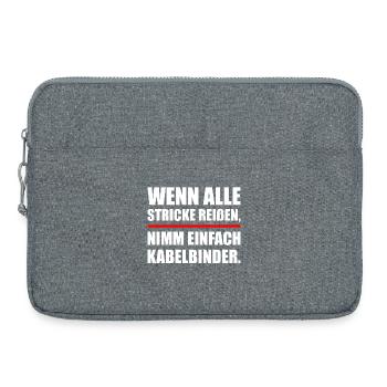 Funny craftsman sayings - Laptop bag 15" - heather grey - Front