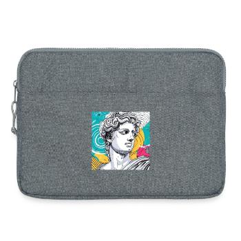 Colorful Abstract Mythology Statue - Laptop bag 15" - heather grey - Front