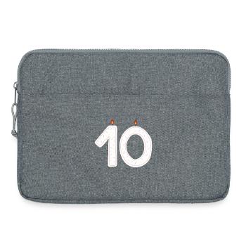 Celebratory 10th Birthday Sprinkles Design - Laptop bag 15" - heather grey - Front