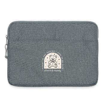Mama to be Club bald Mama Schwangerschaft lustig - Laptoptasche 15" - Grau meliert - Vorne