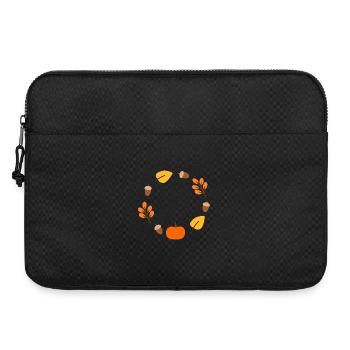 Autumn Forest Circle Design - Laptop bag 15" - black - Front