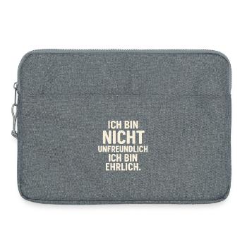 Ehrlich Unfreundlich - Hell - Laptoptasche 15" - Grau meliert - Vorne