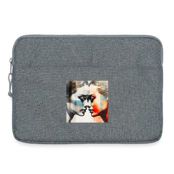 Fusion Colorée Amour Dualité - Sacoche pour ordinateur portable 15 pouces - gris chiné - Devant