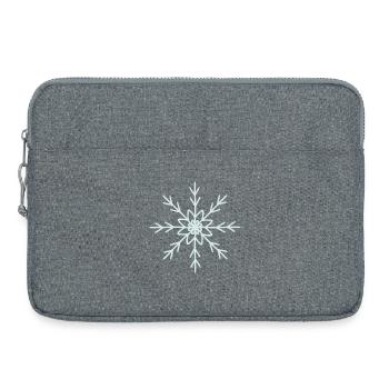 Conception élégante de motif de flocon de neige - Sacoche pour ordinateur portable 15 pouces - gris chiné - Devant
