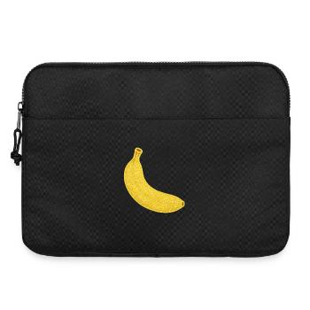 Glitzernde Bananen-Illustration - Laptoptasche 15" - Schwarz - Vorne