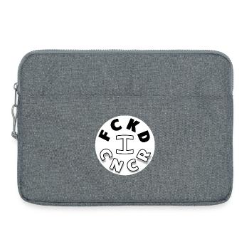 J’AI BAISÉ LE CANCER - Sacoche pour ordinateur portable 15 pouces - gris chiné - Devant