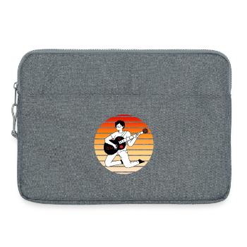 Guitare électrique au coucher du soleil - Sacoche pour ordinateur portable 15 pouces - gris chiné - Devant