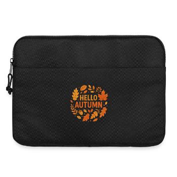 Herbstlaub Begrüßung auf Kleidung - Laptoptasche 15" - Schwarz - Vorne