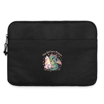 L'amour des filles pour les dragons avec du cristal - Sacoche pour ordinateur portable 15 pouces - noir - Devant