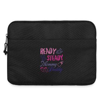 Ready Steady maman et papa Baby Shower Design - Sacoche pour ordinateur portable 15 pouces - noir - Devant