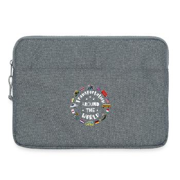 Means of transport around the world - Laptop bag 15" - heather grey - Front