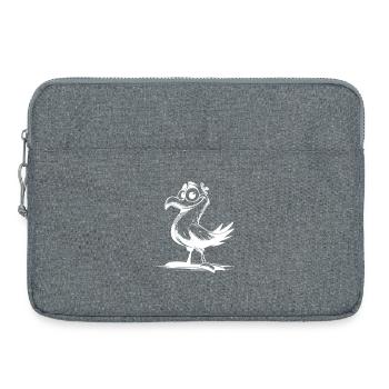 Comedy bird laugh guarantee with beak - Laptop bag 15" - heather grey - Front