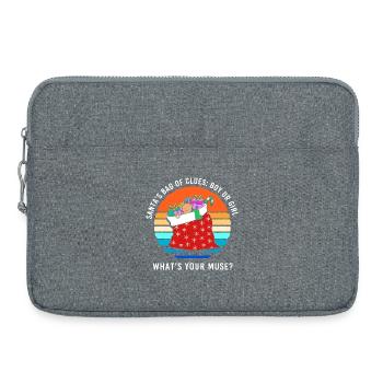 Maman enceinte Maman Noël - Sacoche pour ordinateur portable 15 pouces - gris chiné - Devant