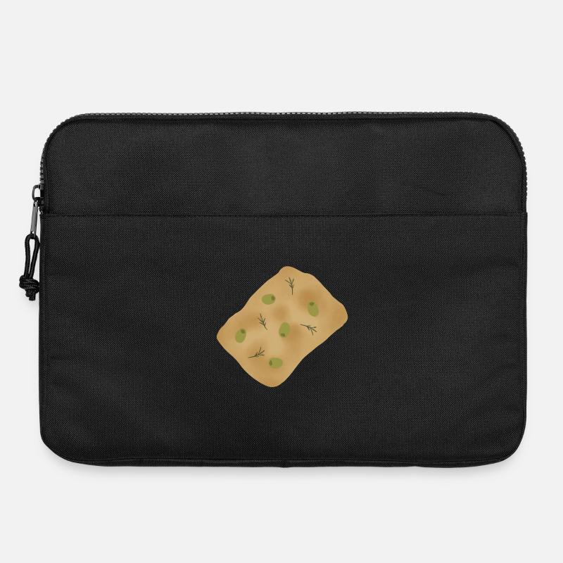 Focaccia with Olives and Rosemary - Laptop bag 15" - black