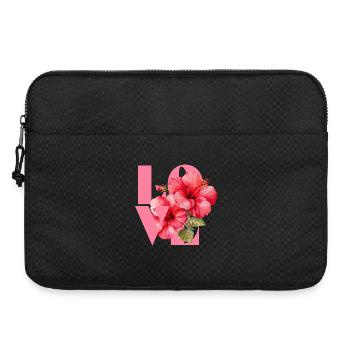 Vivid Hibiscus Floral Coeur Design - Sacoche pour ordinateur portable 15 pouces - noir - Devant