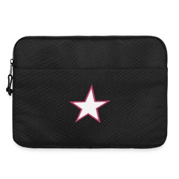 Glowing star motif - Laptop bag 15" - black - Front