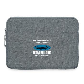 Bateau Dragon Boat synchronisé en équipe de pagayage - Sacoche pour ordinateur portable 15 pouces - gris chiné - Devant