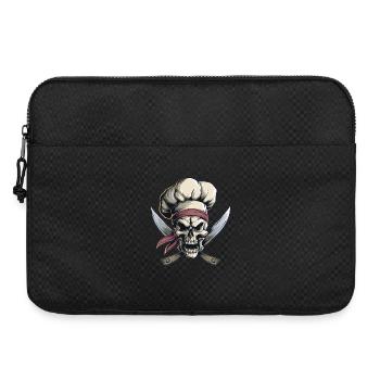 Crâne avec toque de chef - Sacoche pour ordinateur portable 15 pouces - noir - Devant