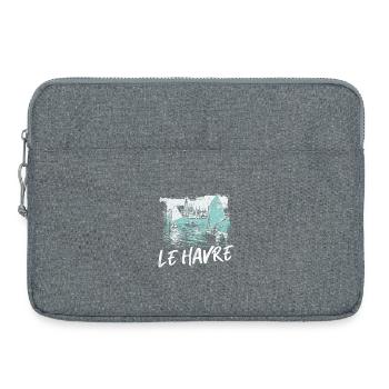 Le Havre Port and Voiles Écume - Laptop bag 15" - heather grey - Front