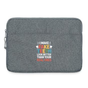 Dental Technician Precision Work  - Laptop bag 15" - heather grey - Front
