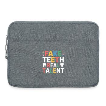 Dental Bridge Technician Art  - Laptop bag 15" - heather grey - Front
