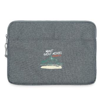 Stilisierter Mont Saint-Michel - Laptoptasche 15" - Grau meliert - Vorne