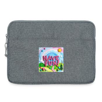 Forêt de bonbons joyeuse Amusez-vous bien ! -SMS - Sacoche pour ordinateur portable 15 pouces - gris chiné - Devant