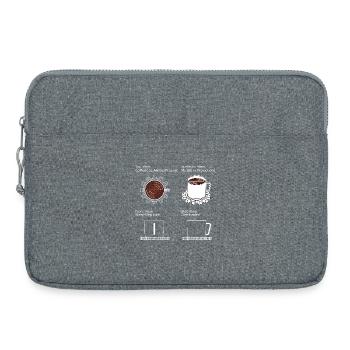 Ingenieurleben in Projektionen - Kaffee und Ausrüstung T-S - Laptoptasche 15" - Grau meliert - Vorne