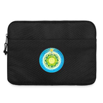 Living light-filled mandala - Laptop bag 15" - black - Front