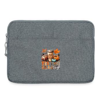 Tis the season Herbstzeit mit Football und Kaffee - Laptoptasche 15" - Grau meliert - Vorne