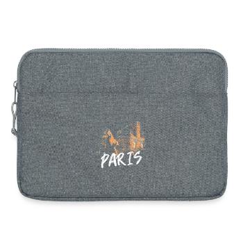 Paris architecture et statue - Sacoche pour ordinateur portable 15 pouces - gris chiné - Devant