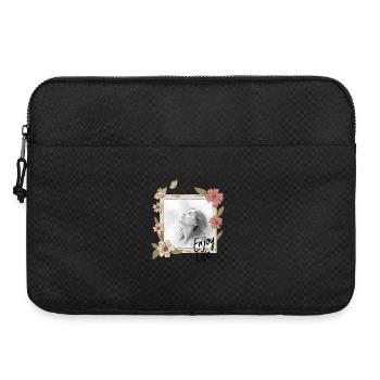 Cadre floral Portrait Enjoy Life - Sacoche pour ordinateur portable 15 pouces - noir - Devant