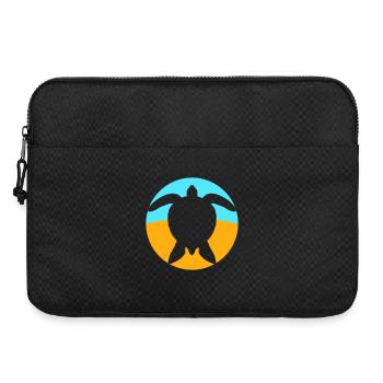 Turtle Logo Beach Water Sea Round Icon - Laptop bag 15" - black - Front