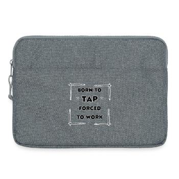 Born to Tap, Forced to Work – Funny BJJ Quote - Laptop bag 15" - heather grey - Front