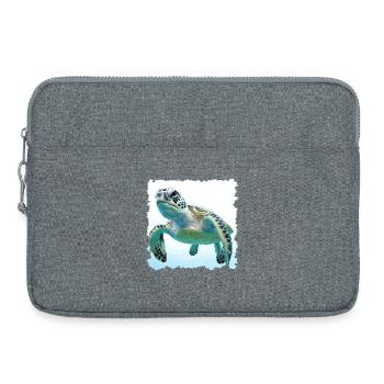 Tortues sous-marines en gros plan - Sacoche pour ordinateur portable 15 pouces - gris chiné - Devant