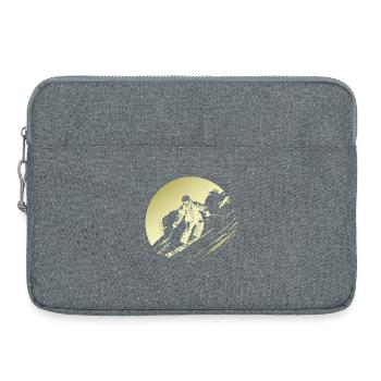 Ski Fahren Skiing Silhouette - Laptoptasche 15" - Grau meliert - Vorne